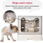 Oversized Enclosed Cat Litter Box with Odor Door, Foldable cat Litter Tray, Drawer Design Litter Box for Cats Large Size Anti Spill Easy to Clean Up(51*41*38CM)