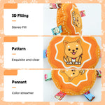 Qpets Dog Toy 6.3 in Round Rattle Toy with Squeaky Sound and Soft Plush for Cats and Dogs