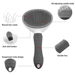 Pet Grooming Brush Daily for Medium Long Hair Dog, Use to Clean Loose Fur & Dirt Great-Grey