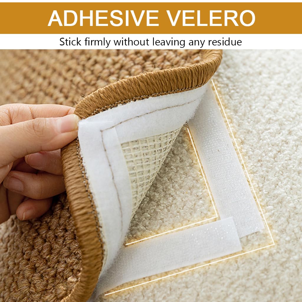 Qpets Cat Scratcher Mat for Floor and Sofa Protection with Self Adhesive Straps 30×60cm Sisal Hemp Bed | Indoor Cat Resting Pad