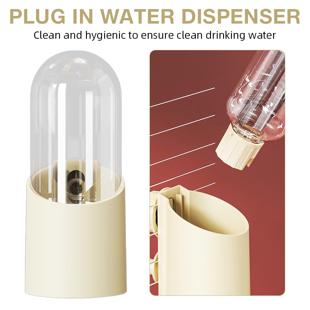 Qpets Bird Water Dispenser for Cage with Copper Nipple and 250ml Food Grade Feeder | Easy Refill