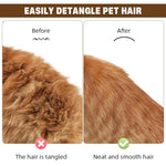 Qpets Slicker Dog Comb for Grooming and Deshedding with 26° Curved Bristles | Easy Self‑Cleaning Brush