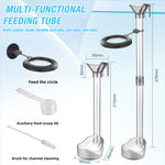 14.7''/37.5cm Adjustable Height Fish Tank Fish Feeder Tube Set with Funnel & Fish Feeding Ring, Fish Tank Fish Feeder Aquarium Feed Tube