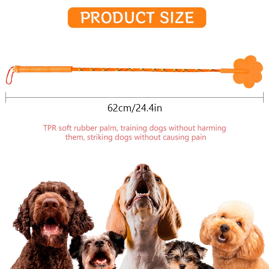 Qpets Dog Training Stick for Obedience and Agility with Non Slip Handle and Lanyard | TPR Rubber Heart Shape Toy