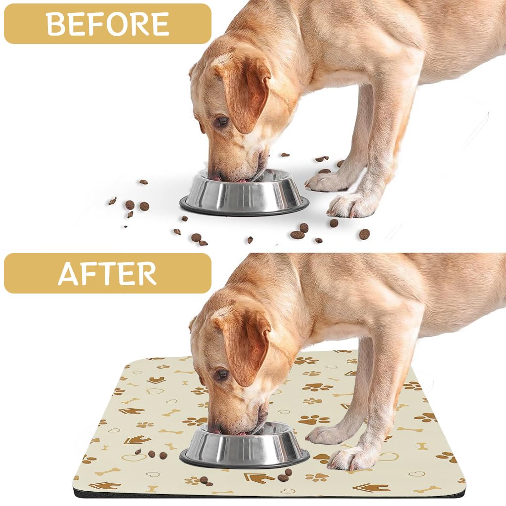 Qpets Dog Mat for Feeding and Play Areas with Diatomaceous Absorption 50x30CM | Easy Clean