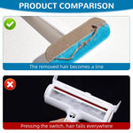 Qpets Cat Brush for Grooming and Furniture Cleaning with 23.6 in Long Handle | 4 in 1 Interchangeable Design