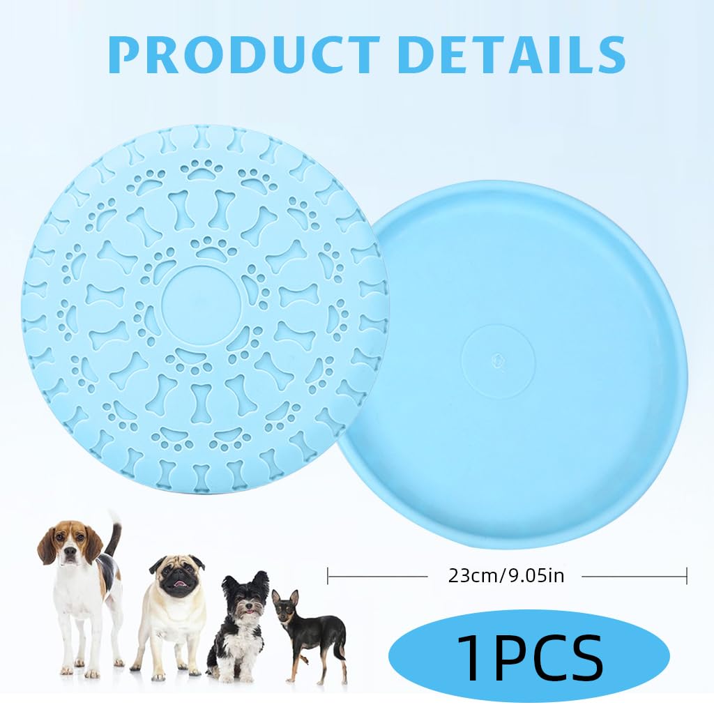 Qpets Flying Disc Toys for Dogs with Aerodynamic Design and 11 in TPR Rubber Build | Floats on Water