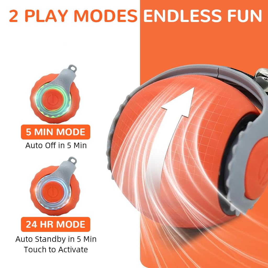 Qpets Electric Cat Ball Toy for Interactive Play with 2 Speed Modes and USB Recharge | 3 PCS Silicone ABS Design