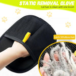 Qpets Pet Hair Removal Gloves for Furniture and Carpets with 23.5x18cm Fit | Gentle Massage for Dogs and Cats