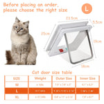 Qpets Cat Door for Small Pets with 4 Way Locking Flap 25×23.5×5.5cm | 3 Pcs Set