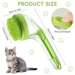 Qpets Pet Bath Brush for Dogs with Built In Soap Dispenser and Soft Silicone Bristles