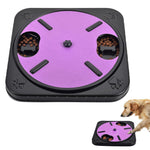 Qpets Dog Slow Feeder with Rotating Nail Grinding Disc for Better Digestion | Food‑Grade Plastic Bowl