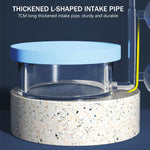 Qpets Air Stone for Aquarium with 8.5cm Alumina Disk and Dual Suction Cup | Adjustable Air Flow Valve