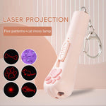 Qpets Cat Laser Pointer for Interactive Play with 5 Patterns and USB Rechargeable Design