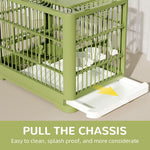 Qpets Foldable Travel Bird Cage for Small Birds with Perch Food Tray and Water Cup | Portable Quick Setup Carrier