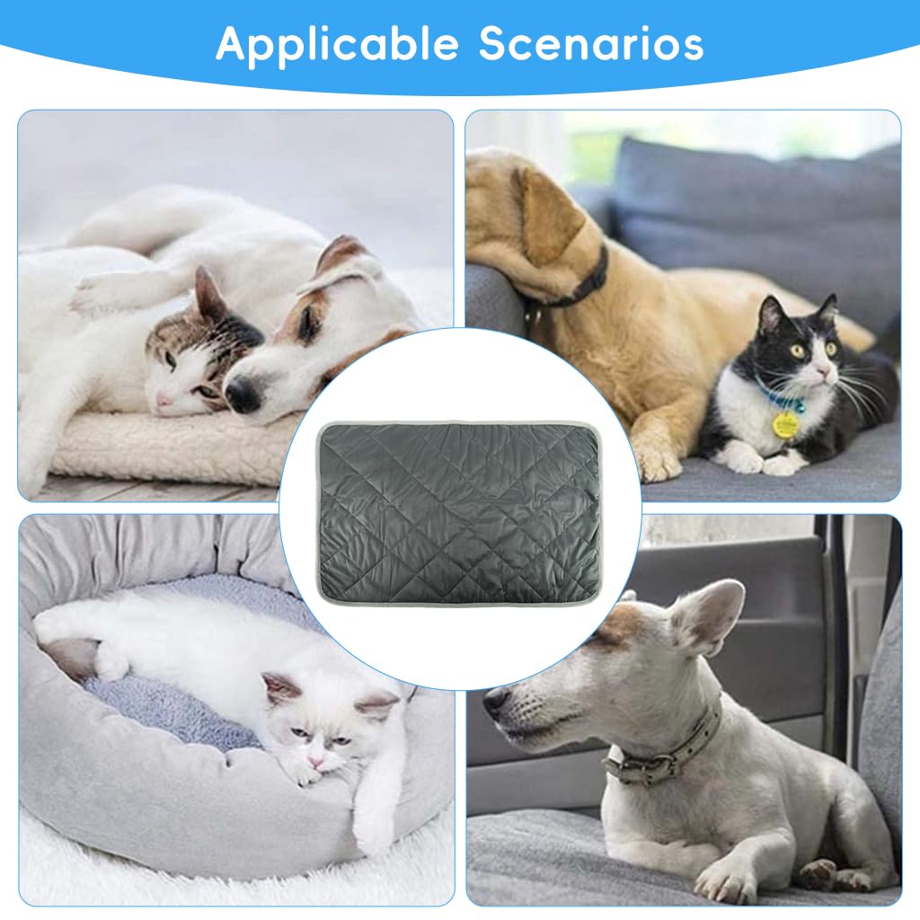 Qpets Thermal Pet Heating Pad for Winter Warmth with Anti Slip Bottom and Reversible Fleece 58x88cm