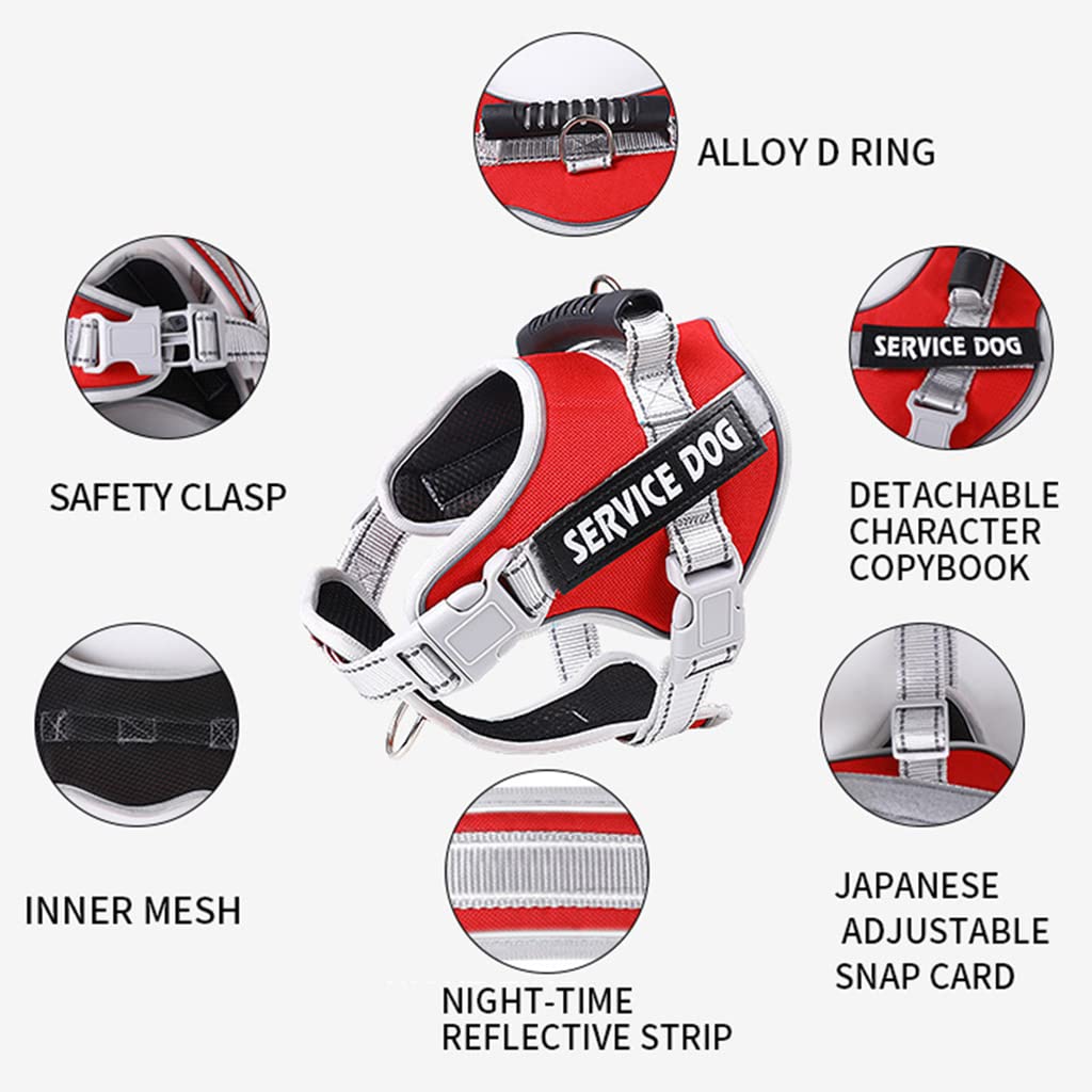 Qpets Dog Harness for Large Dogs with 2 Metal Leash Rings and Quick Release Buckle | Reflective Oxford Design for 23–30 kg Pets