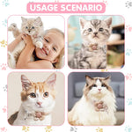 Qpets Cat Collar for Kittens and Cats featuring Quick Release Buckle and Bell | Adjustable 19–32cm Plush Flower Design