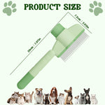 Qpets Dog Grooming Brush for Cats and Dogs with Self Cleaning Button and Steel Slicker Pins