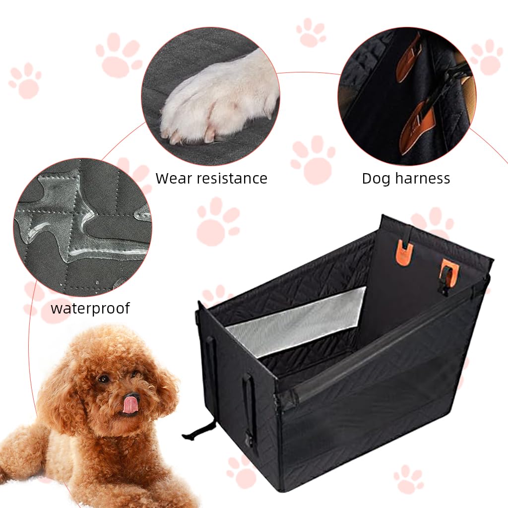 Qpets Dog Car Seat Cover for Backseat Travel with Easy Zip Setup and 600D Oxford Cloth | Waterproof Pet Mat