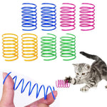 Qpets Cat Spring Toys for Indoor Play with 9cm Coil Design and ABS Material | 8 Pack