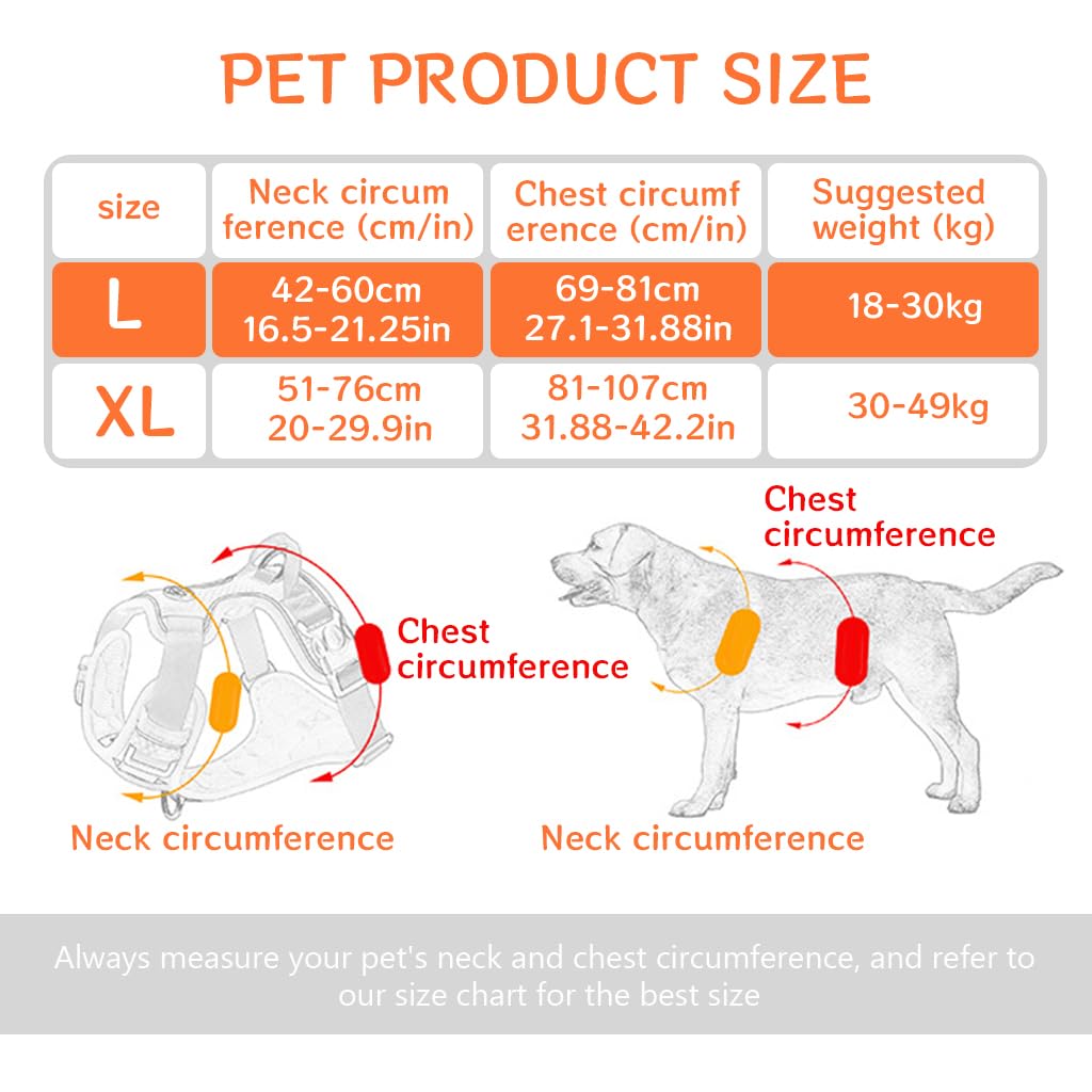 Qpets Walk Dog Harness for Large Dogs with Seat Belt Lock and Massage Point Design | Reflective Oxford Fabric 18–30KG