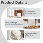 Qpets Cat Feeding Bowl for Dry and Wet Food with 8.5 cm Elevation and Food‑Grade PP | 14 cm Diameter