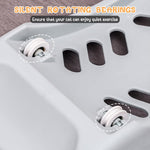 Qpets Cat Exercise Wheel for Running and Walking with Removable Scratcher Track 80x34cm | Silent Bearings and Anti Slip Base