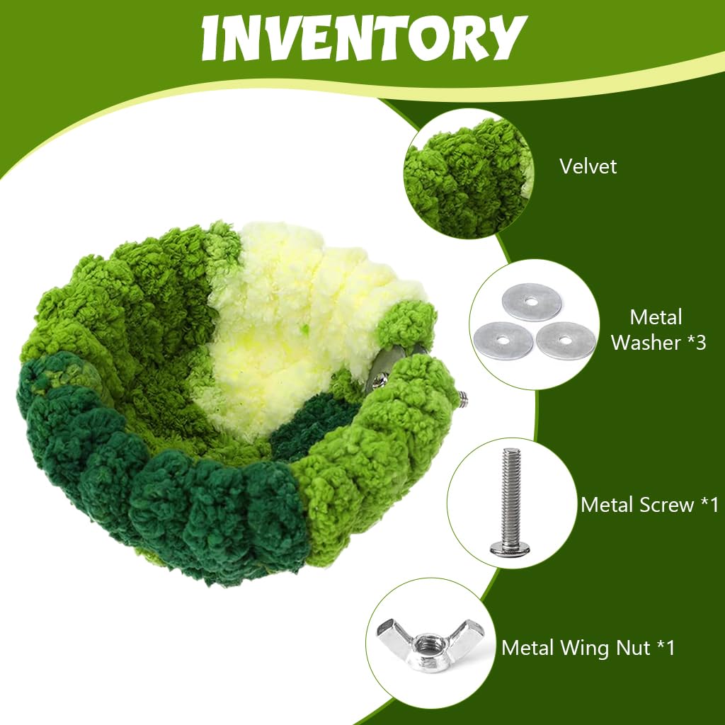Qpets Bird Nest for Cage with Screw Mounted Design and Soft Plush Material | 17.5×8.5 cm Small Parrot Bed