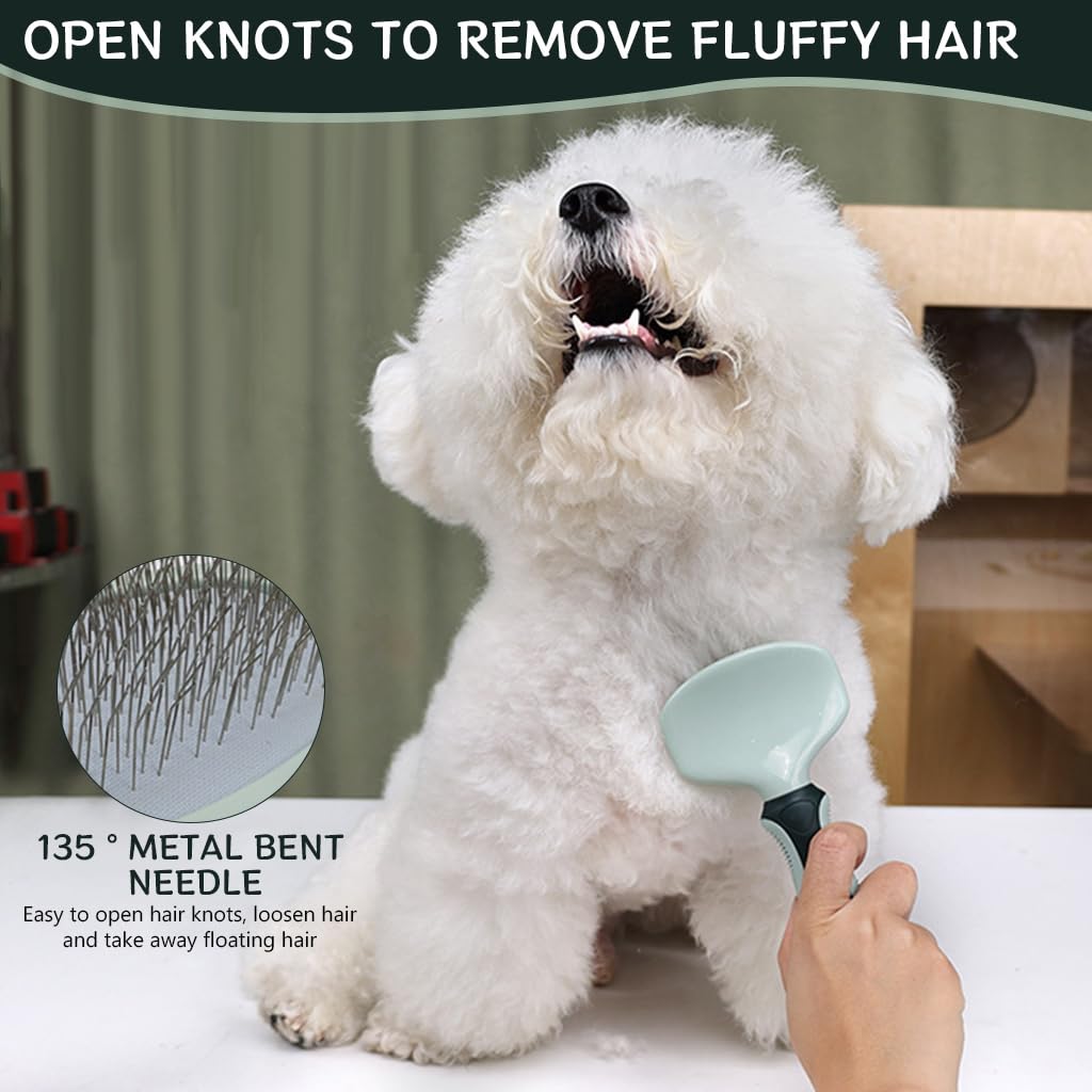 Qpets® 8 in 1 Pet Grooming Kit with Hand Bag Cats Dogs Hair Grooming Tools with Dematting Tool, Nail Clipper & File, Pet Slicker Brush, Bathing Brush, Pet Double Side Teeth Brush, Folding Food Bowl