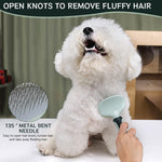 Qpets® 8 in 1 Pet Grooming Kit with Hand Bag Cats Dogs Hair Grooming Tools with Dematting Tool, Nail Clipper & File, Pet Slicker Brush, Bathing Brush, Pet Double Side Teeth Brush, Folding Food Bowl