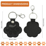 Qpets Pet Fur Storage Pocket Keychain with Clear Claw Window & Metal Clasp | Black PU Remembrance Gift