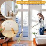Qpets Cat Toy Set for Indoor Cats with Stainless Wire Wand and Flower Suction Cup Base