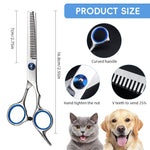 Qpets Thinning Scissors for Salon and Home Use with Ergonomic Handle & Stainless Steel Blade