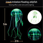 Qpets Aquarium Jellyfish Ornament for Fish Tank featuring 6PCS Floating Silicone Decor