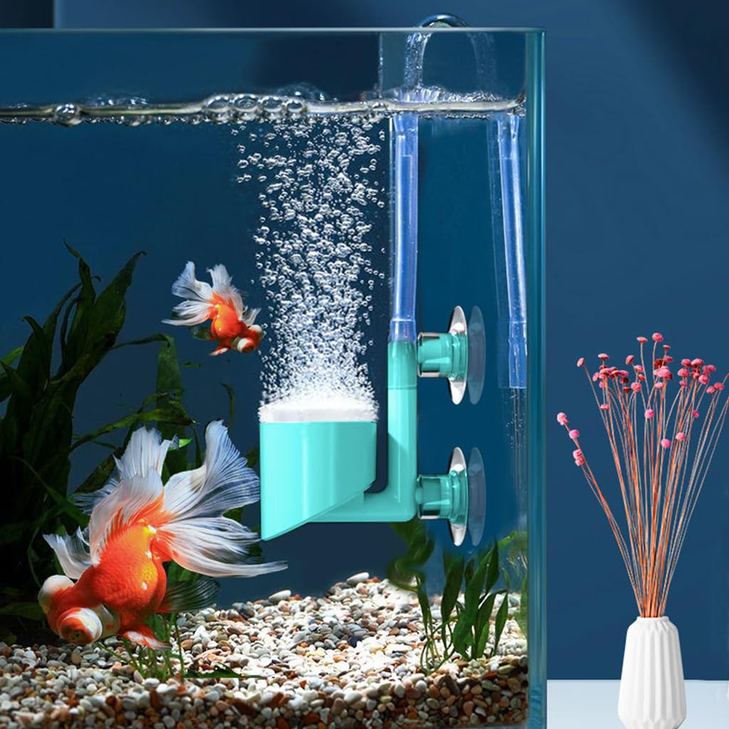 Aquarium Air Stone Fish Tank Bubble Stone with Suction Cups Diffuser Stone Air Stone Oxygen Genorator Attachment Ultra Quite Aquarium Air Stone for Fish Tank