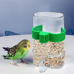 Qpets Bird Feeder for Cage with 220 ml Capacity and External Hanging Design | Transparent PVC Feeder for Parakeets and Finches