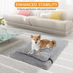 Qpets Dog Bed Large Size 75×50 cm with Waterproof Removable Cover and Anti‑Slip Base | Plush Pillow Support for Cats and Dogs