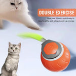 Qpets Smart Cat Toy Ball for Interactive Play featuring 2 Modes and 1.97 in Design | USB Rechargeable Silicone Chasing Toy