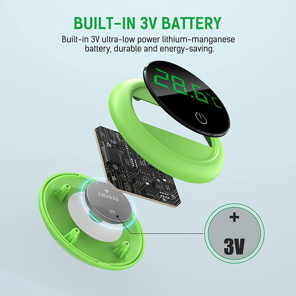 Qpets Wireless LED Aquarium Thermometer for Fish Tanks with 0–60 °C Range and 5‑Second Sensor | LCD Display Stick‑On Design