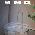 USB Cat Water Fountain 1.5L Cat Drinking Fountain Stylish Faucet Design Transparent Water Tank Silent Auto-Circulation Water Fountain for Pet Food Grade Safe Cat Water Fountain