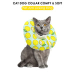 Qpets Cat Cone Collar for Cats and Small Dogs with Adjustable 12–22cm Neck | 3PCS Soft PP Cotton Protective E-Collar