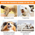 Qpets Pet Knotting Comb for Dogs Cats and Rabbits with Ergonomic Non Slip Handle | Gentle Detangling Grooming Tool