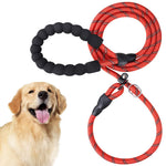 Qpets Dog Leash for 33-60 lbs Medium Large Breeds featuring Quick Release and Nylon Handle | 5.5 ft Iron Chain