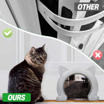 Qpets Cat Door for Interior Doors with 16.5–22 cm Opening and 360° Silent Hinge | ABS Build