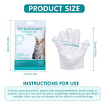Qpets Pet Wipes Gloves 12PCS for Cats and Dogs | Disposable Dry Cleaning Tool for Gentle Grooming