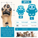 Qpets Dog Paw Protector Pads for Walking with Silicone Nubs 8Pack 63x58mm | Self Adhesive