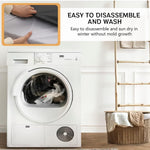 Qpets Dog Bed Large Size 75×50 cm with Waterproof Removable Cover and Anti‑Slip Base | Plush Pillow Support for Cats and Dogs