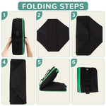 Qpets Portable Cat Litter Box for Travel featuring Foldable Design and Waterproof Oxford Cloth 40x30x13cm | Includes Waste Shovel 3 PCS