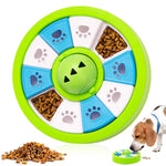 Qpets Slow Feeder Dog Bowl with 10 Grids and 360° Rotatable Lid | Rattling Ball Toy for All Breeds